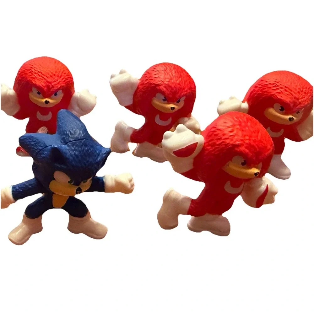 Sonic the Hedgehog 3 Toy 2024 McDonald's Happy Meal Red Blue Knuckles Sonic Lot
